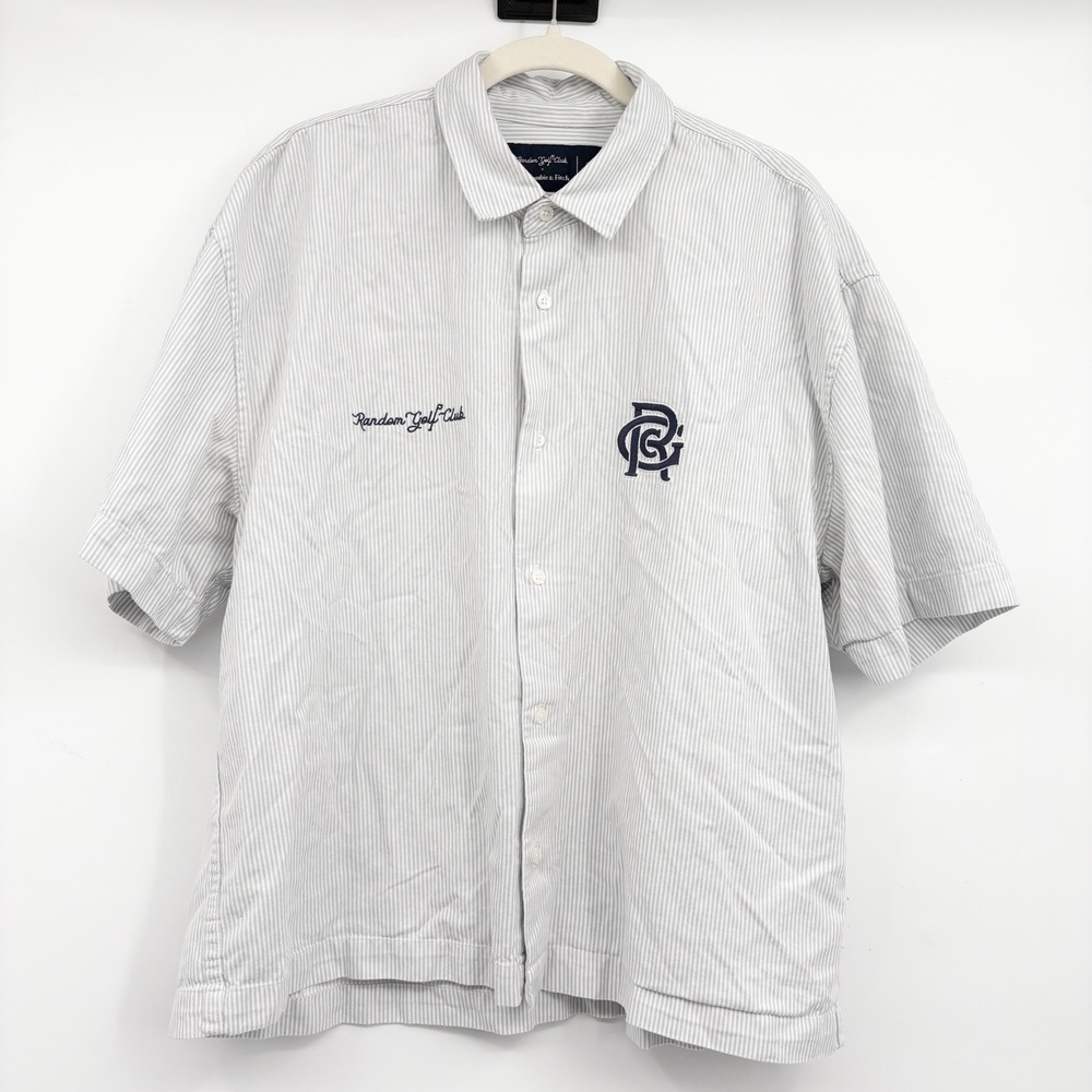Abercrombie & Fitch x Random Golf Club Mens Striped Cropped Button Up Shirt XL